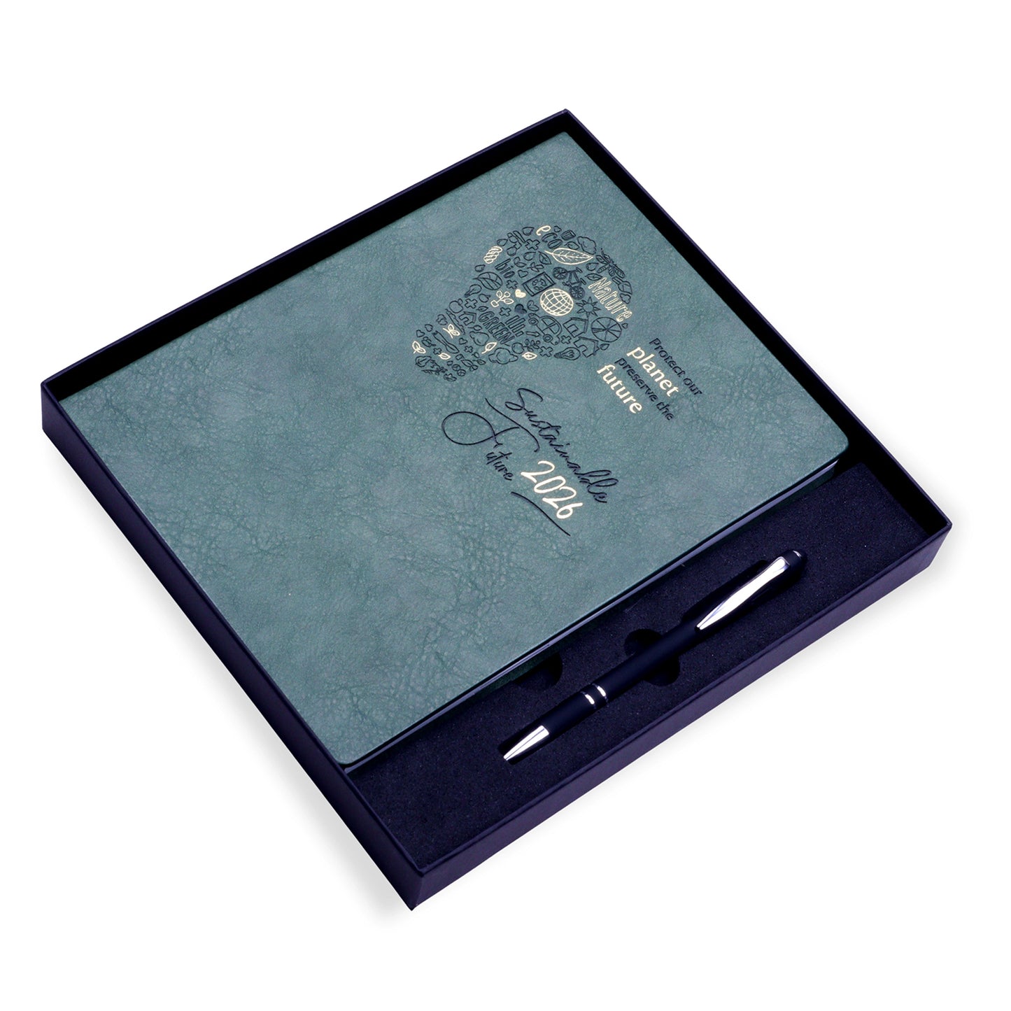 FORU 2026 Unique New Year Diary Gift Set | 2 in 1 Diary & Pen Combo