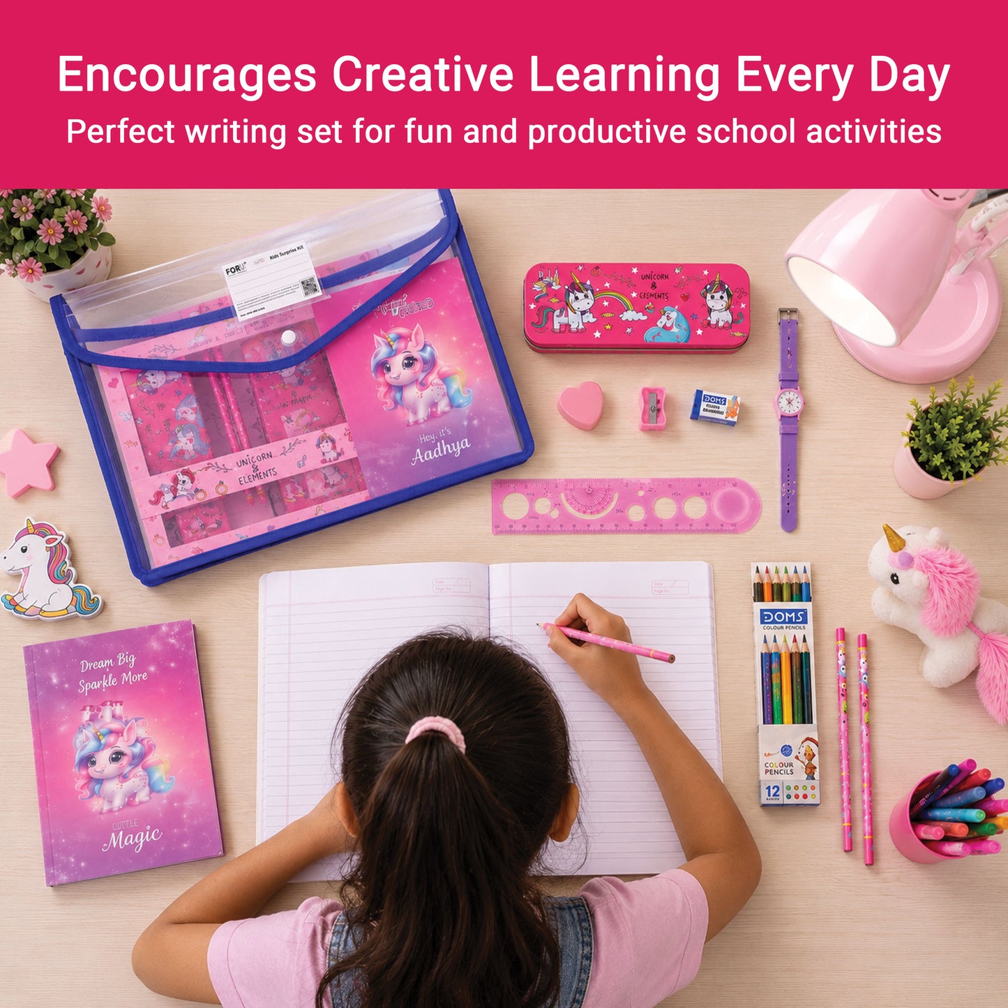 Unicorn Theme Stationery Kit for Kids