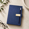 FOR U Elano A5 Zipper Pocket Blank Journal - Blue
