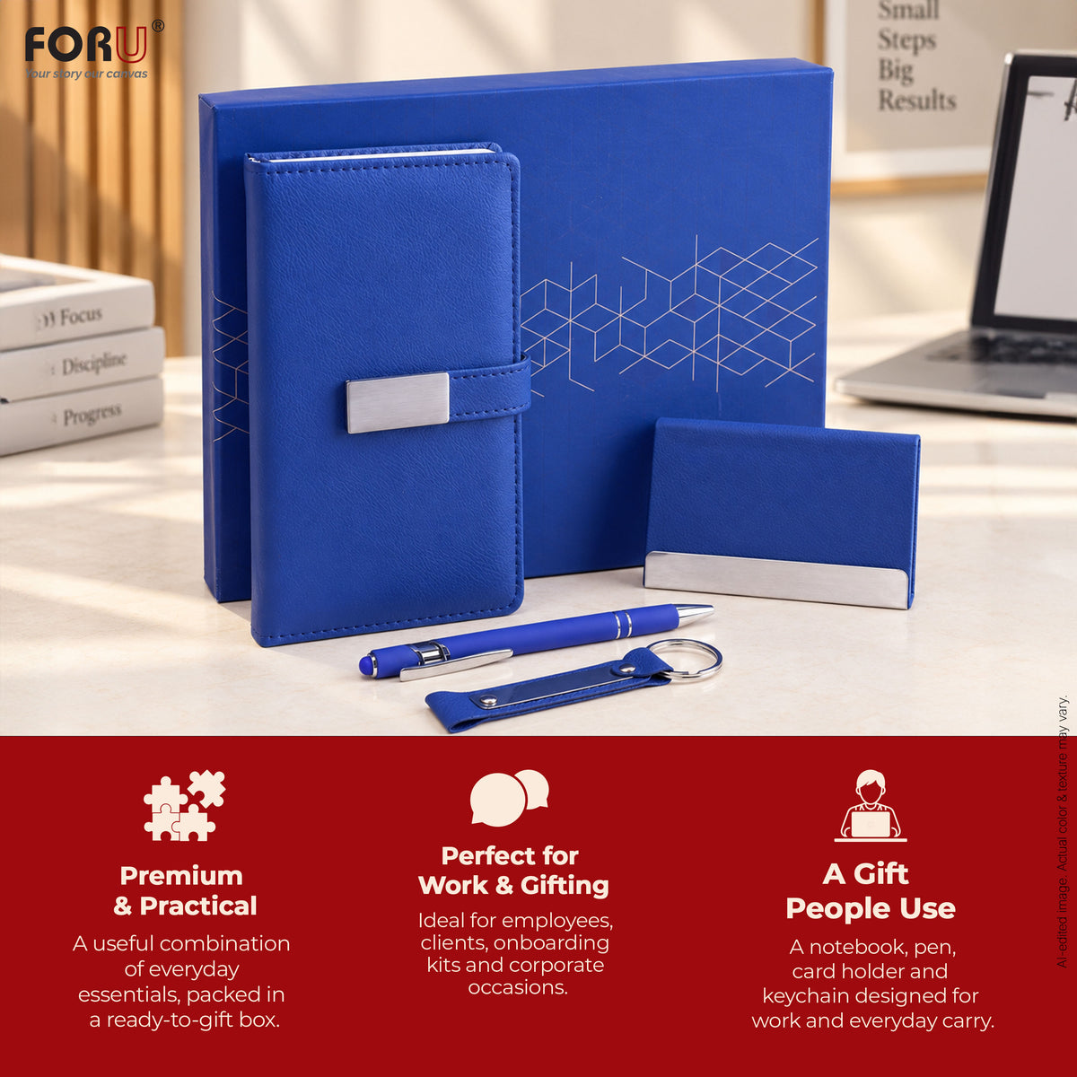 FORU Officer 4-in-1 Corporate Gift Hamper Kit 2027 -Blue
