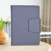 FOR U Zyric A5 Refillable Blank Journal - Card Holder, Magnetic Flap - Grey
