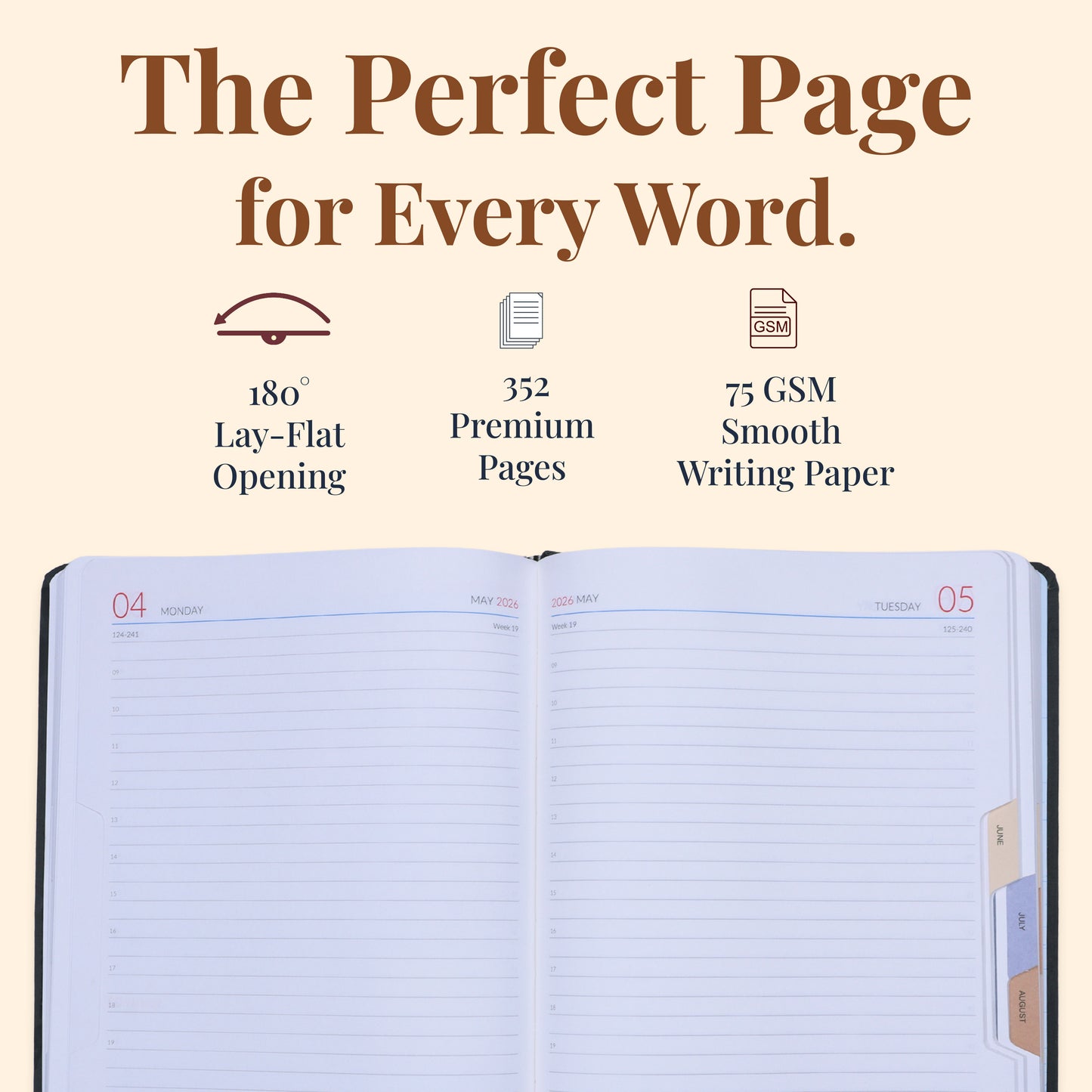 FOR U Starrer 2026 B5 Office Stationery Diary with Magnetic Metal Clasp