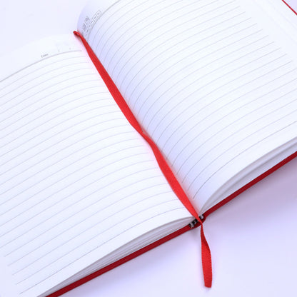 FOR U Frisco A5 Undated Notebook Diary with Elastic Closure & Pen Holder