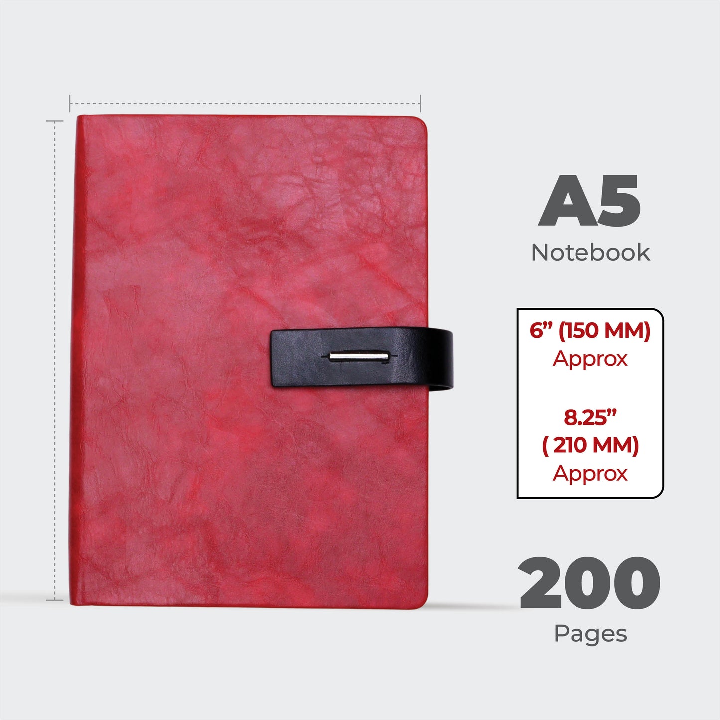 FOR U Crysia A5 Notebook with Pen Holder & Metal Lock