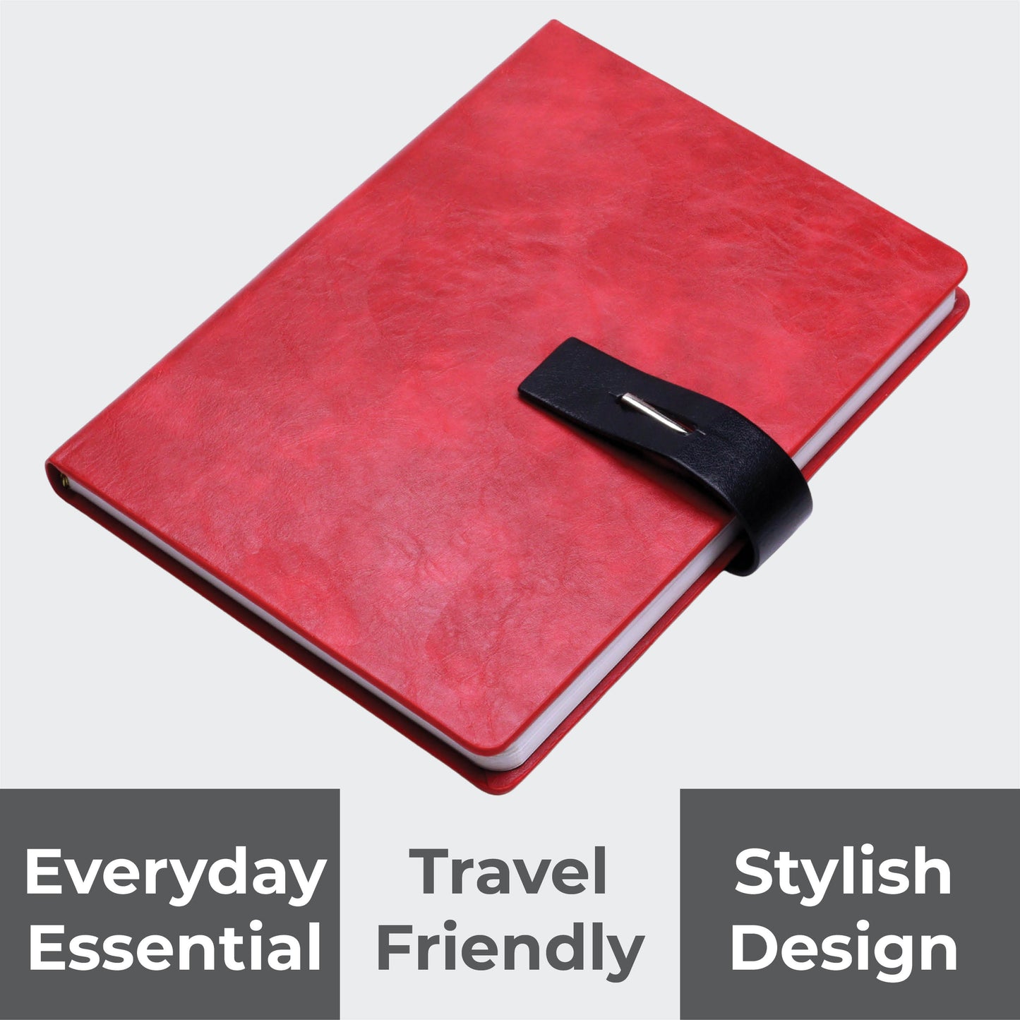 FOR U Crysia A5 Notebook with Pen Holder & Metal Lock