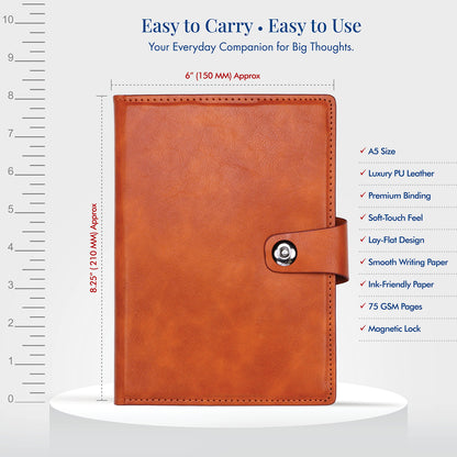 FOR U Trenor A5 Undated Notebook Diary With Magnetic Lock