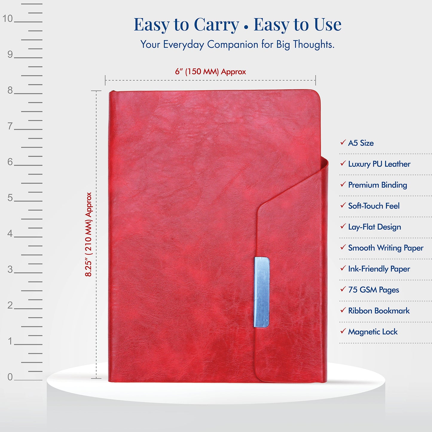 FOR U Fenzor A5 Undated Notebook with Magnetic Lock