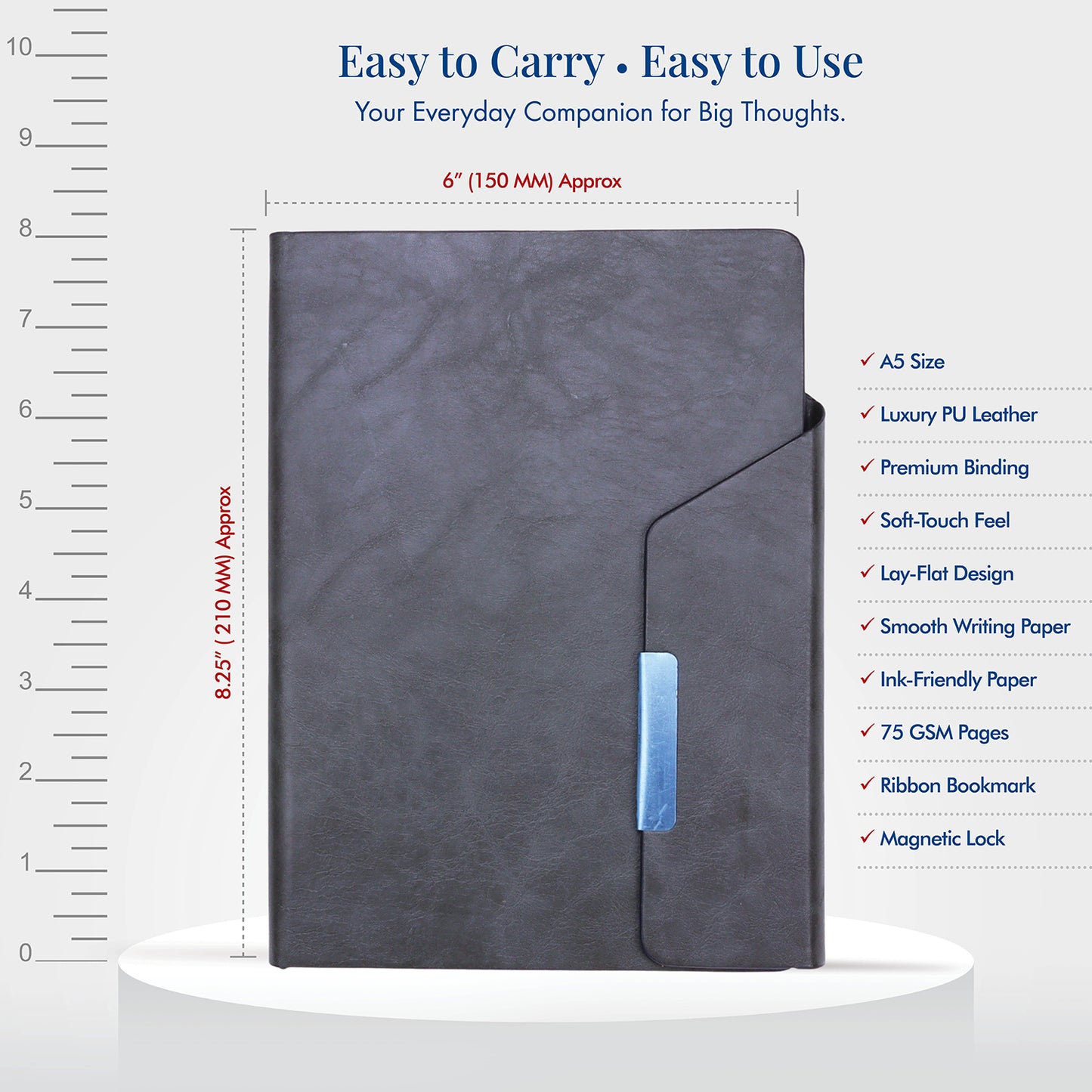 FOR U Fenzor A5 Customizable Notebook with Magnetic Lock