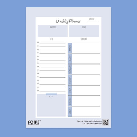 weekly planner printable free download pdf