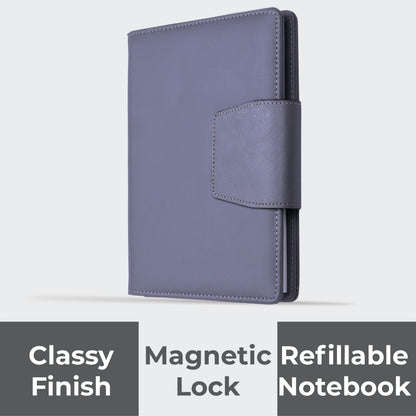 FOR U Zyric A5 Notebook Diary with Pen Holder & Magnetic Lock