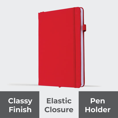 FOR U Frisco A5 Undated Notebook Diary with Elastic Closure & Pen Holder