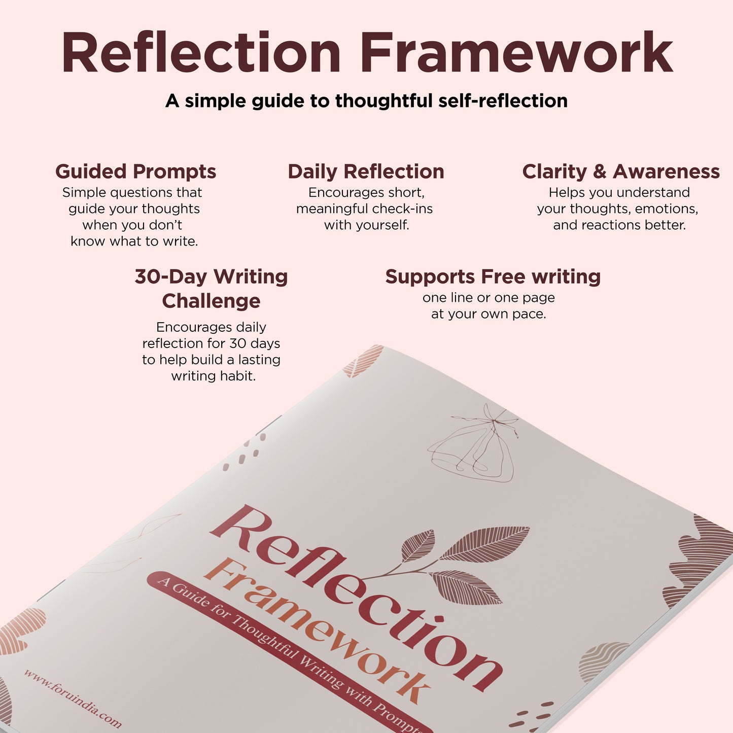 Self-Reflection Journal – Think Clearly, Reflect Deeply, and Grow with Purpose