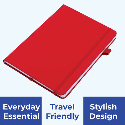 FOR U Frisco A5 Undated Blank Page Journal with Elastic Closure & Pen Holder