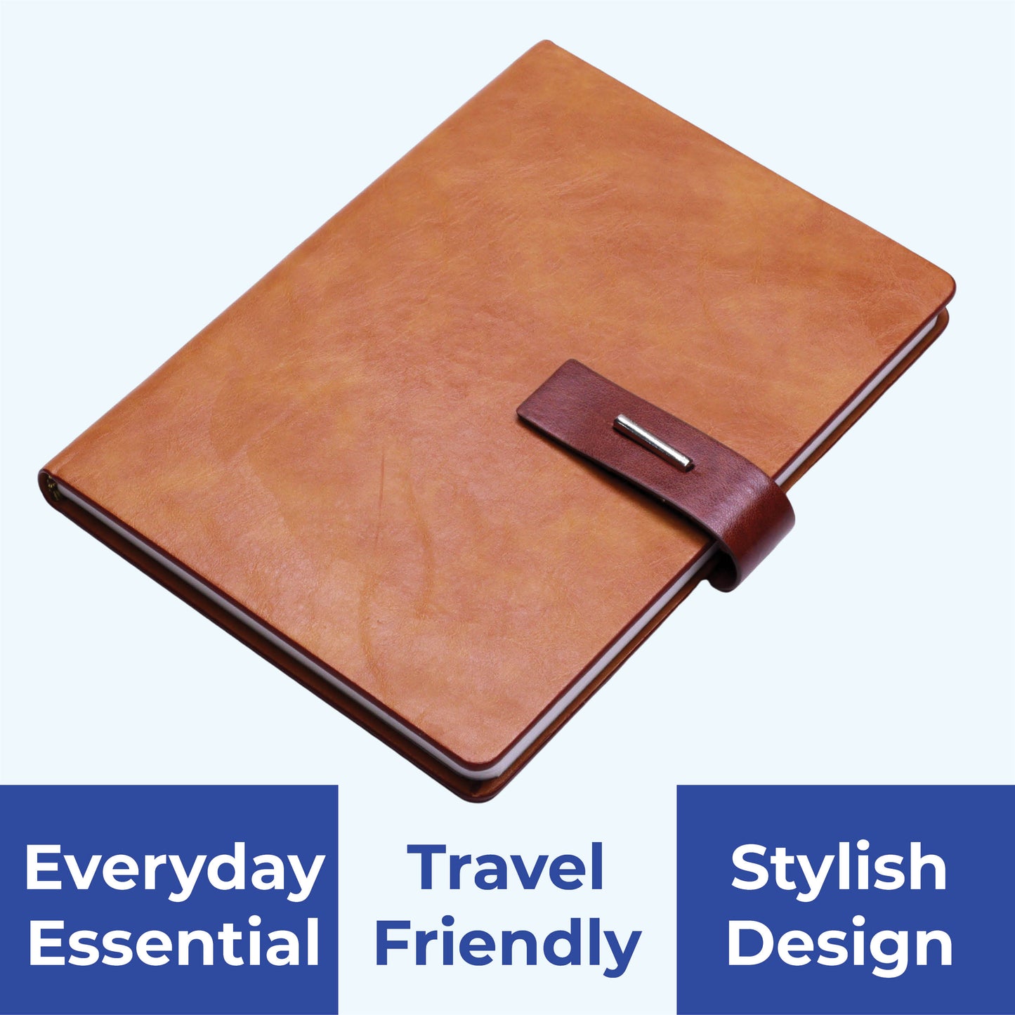 FOR U Crysia A5 Journal with Pen Holder - Tan