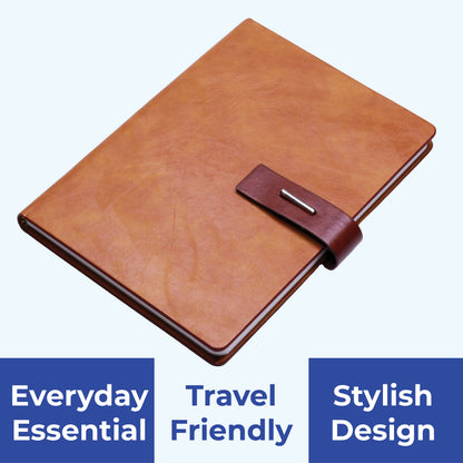 FOR U Crysia A5 Journal with Pen Holder - Tan
