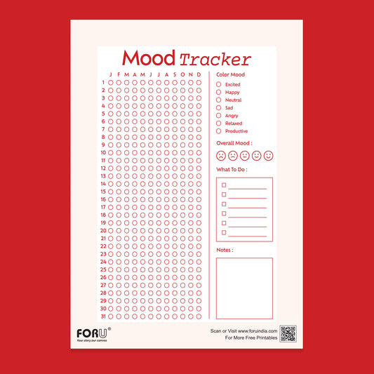 mood tracker printable Free download pdf
