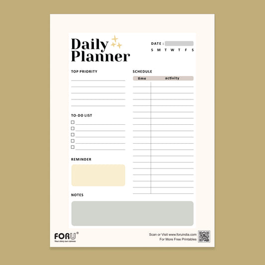 Printable daily planner free pdf download