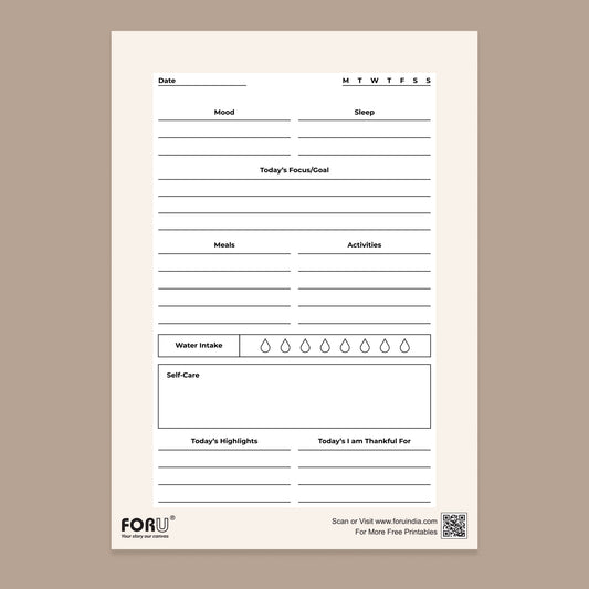 Free Daily Wellness Planner download pdf