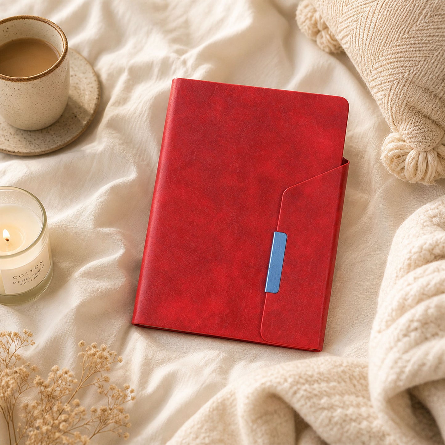 FOR U Fenzor A5 Customizable Journal with Magnetic Lock - Red