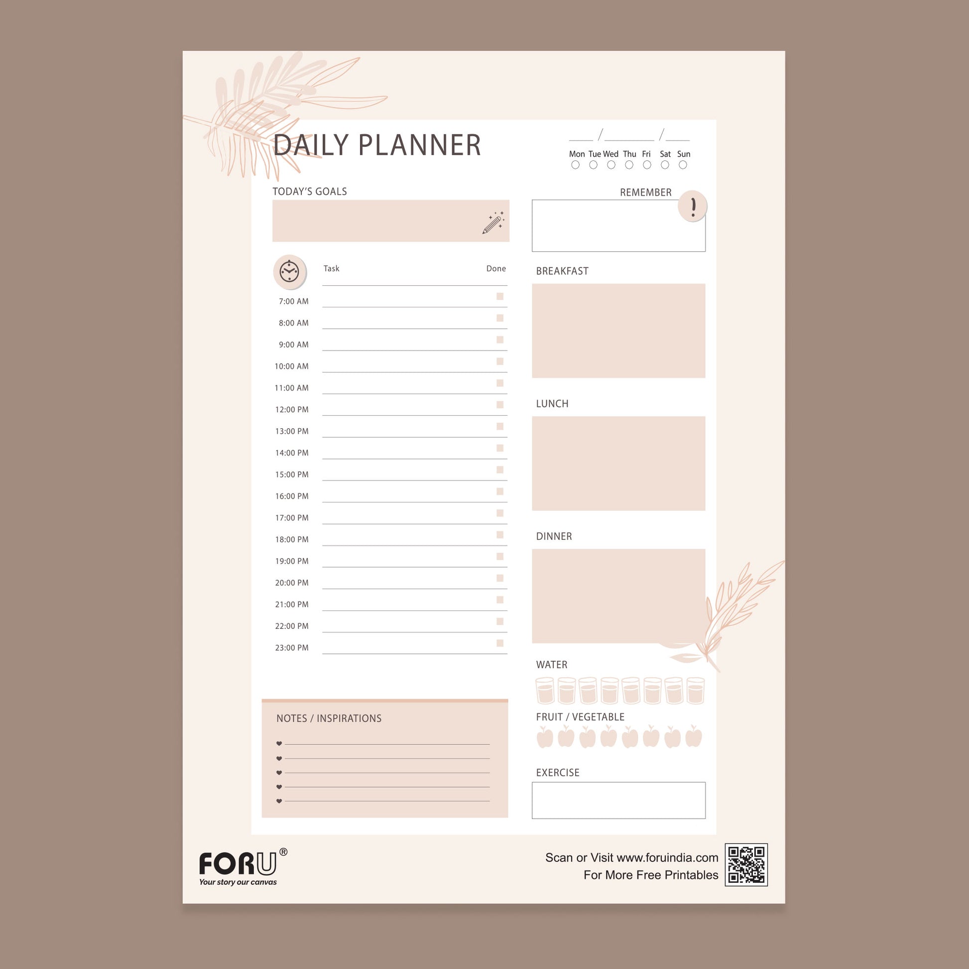  Printable free daily planner pdf free download
