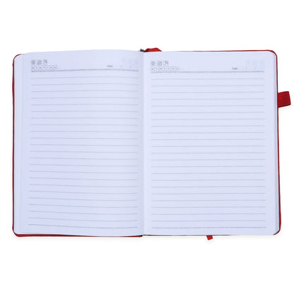 FOR U Frisco A5 Undated Notebook Diary with Elastic Closure & Pen Holder