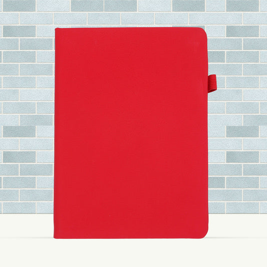 FOR U Frisco A5 Undated Notebook Diary with Elastic Closure & Pen Holder