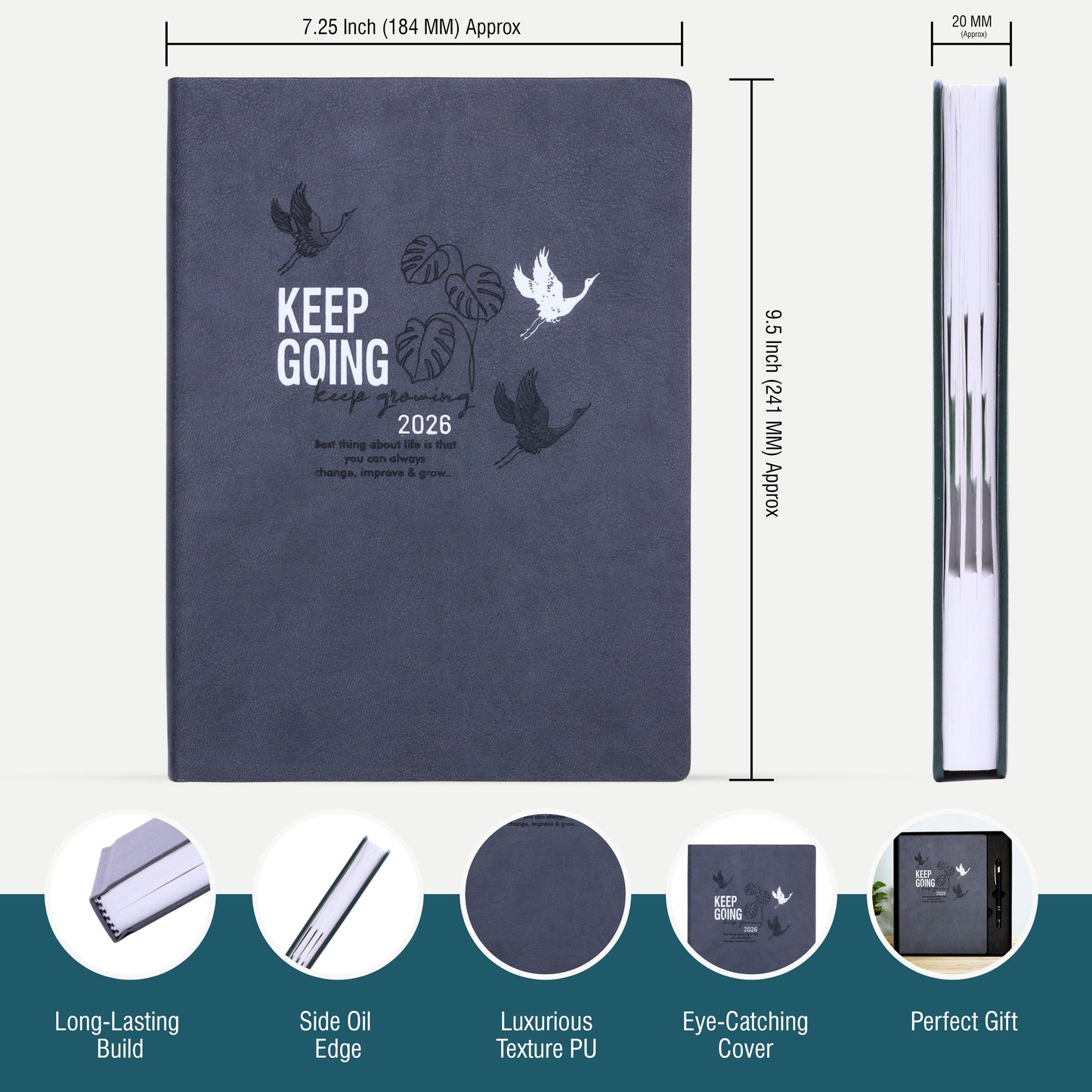 FORU Aim 2026 Theme Planner Diary Gift Set | Professional Diary & Pen Gift Box