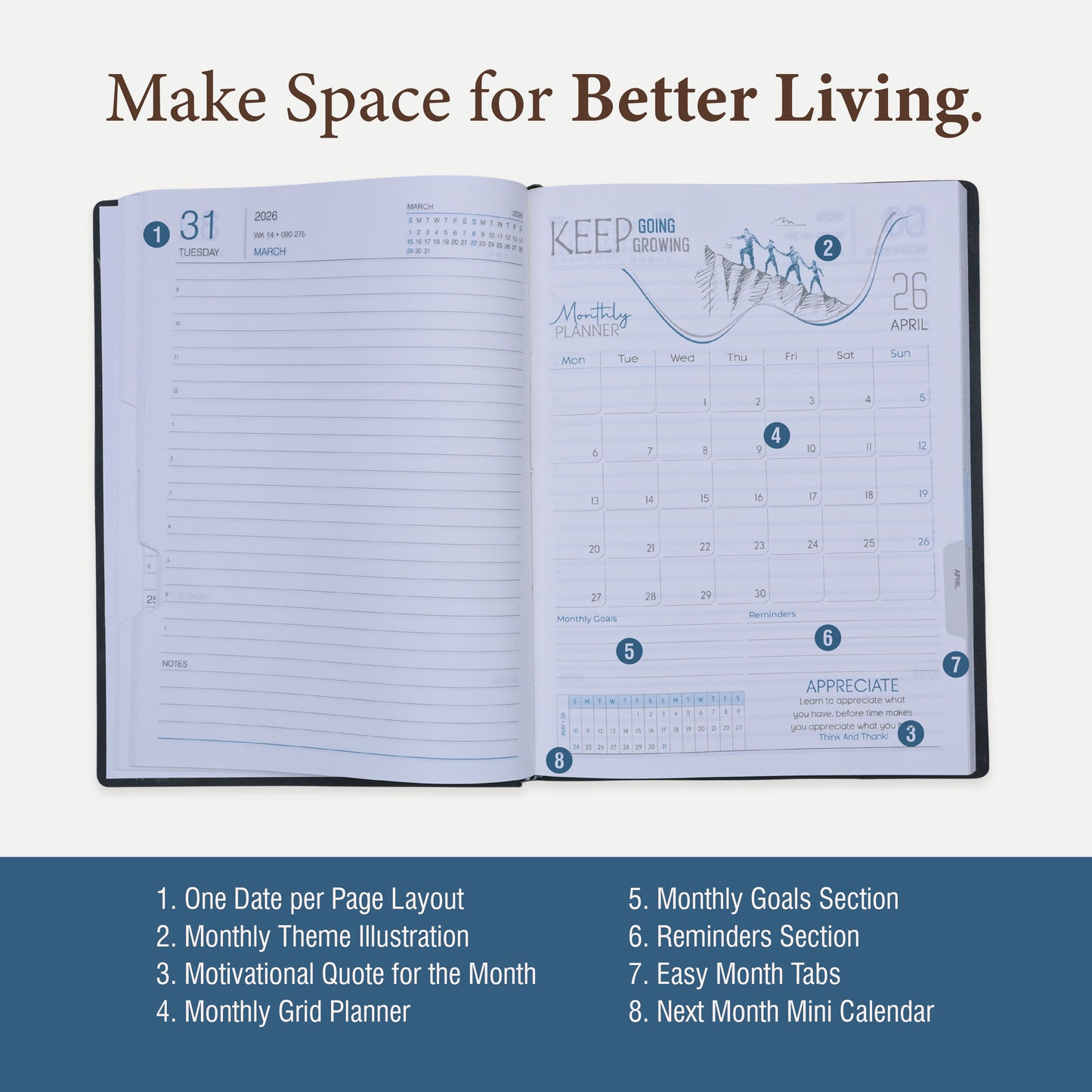 FORU Aim 2026 Theme Planner Diary Gift Set | Professional Diary & Pen Gift Box