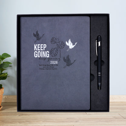 FORU Aim 2026 Theme Planner Diary Gift Set | Professional Diary & Pen Gift Box