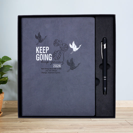 FORU Aim 2026 Theme Planner Diary Gift Set | Professional Diary & Pen Gift Box