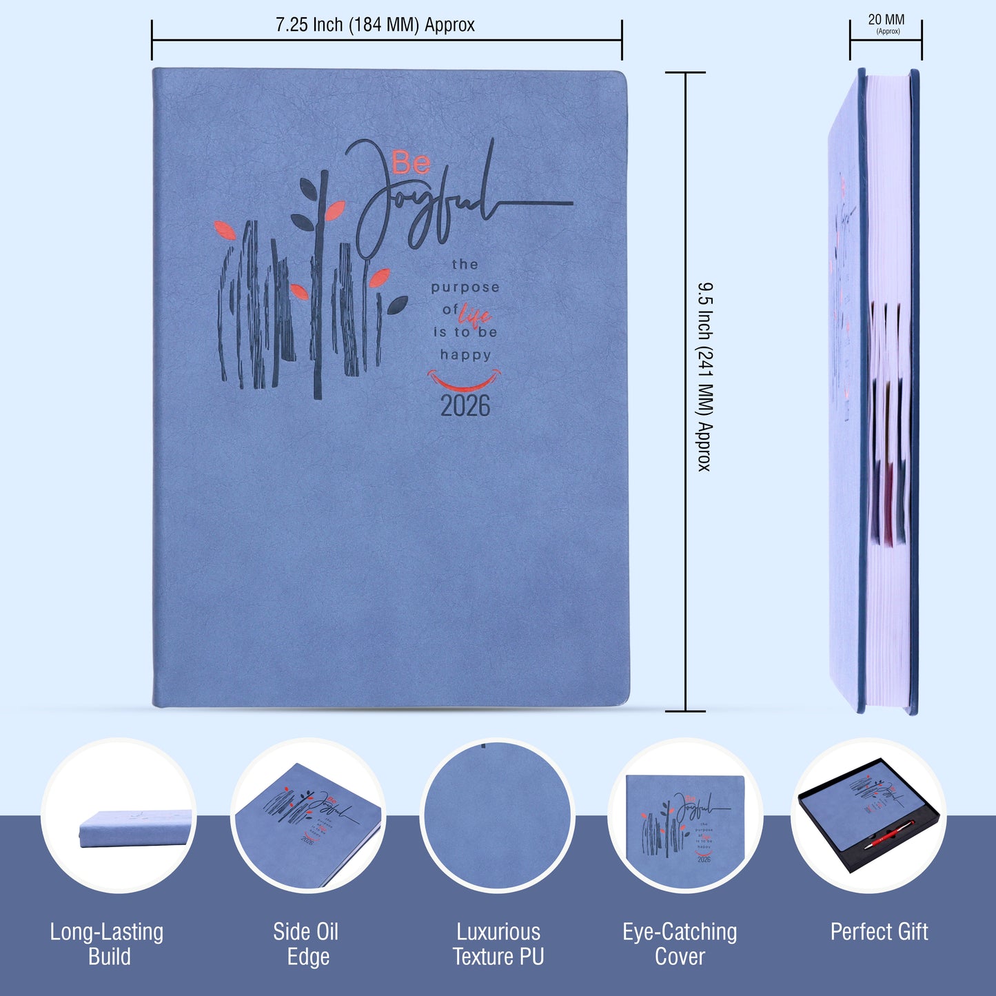 FOR U Radiant 2 in 1 Diary & Pen Combo Office Stationery Gift Box