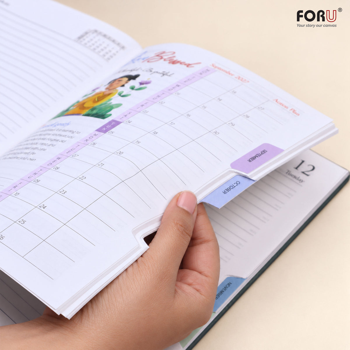FORU 2027 Unique New Year Diary Gift Set | 2 in 1 Diary & Pen Combo
