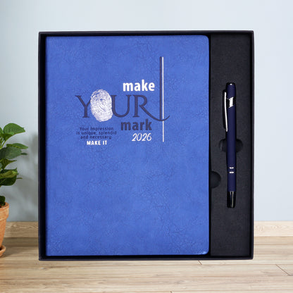 FOR U Verve 2026 Corporate Gift Set | 2 in 1 Diary & Pen Premium Office Gift Box