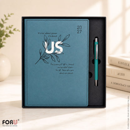 FORU Aim 2027 Theme Planner Diary Gift Set | Professional Diary & Pen Gift Box