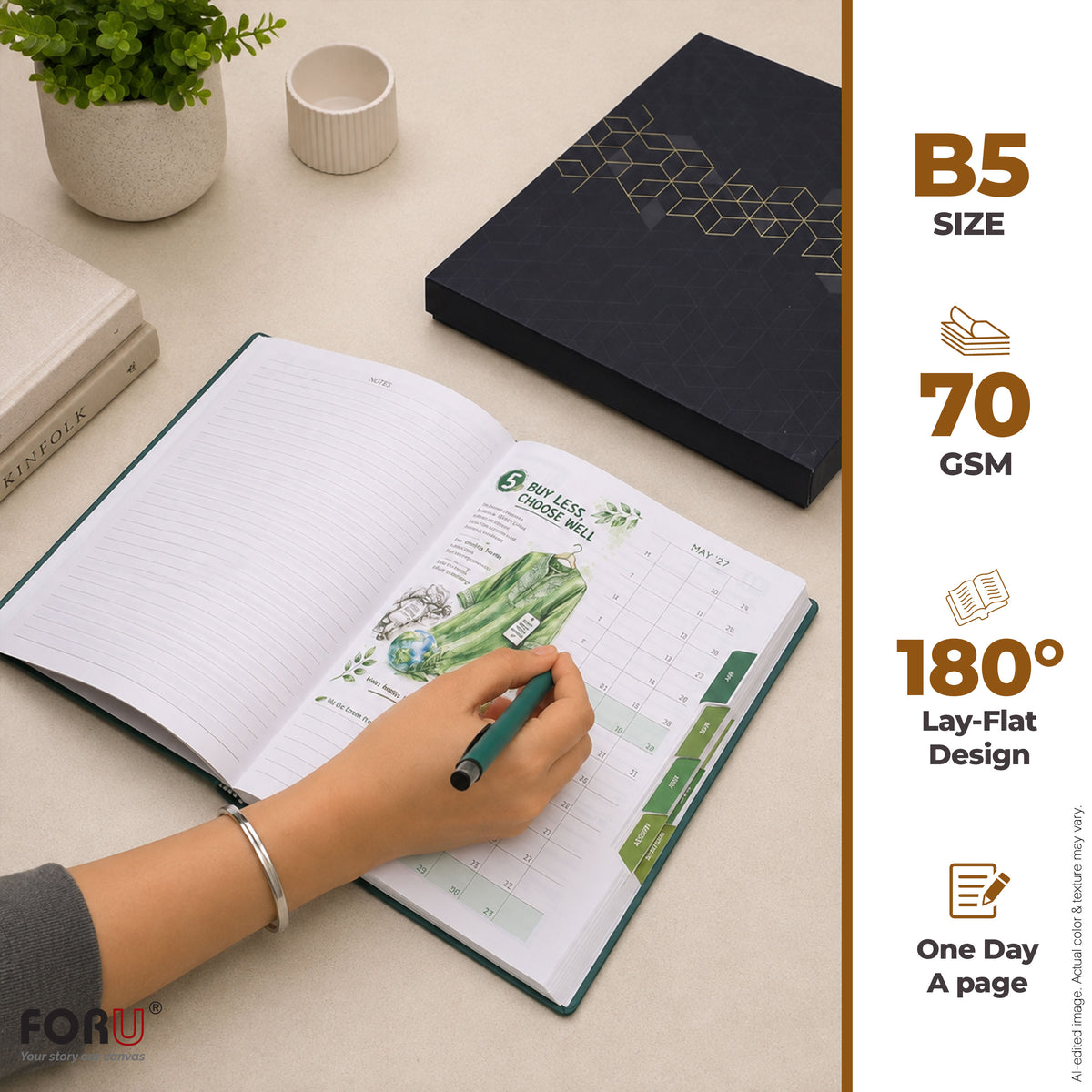 FORU Aim 2027 Theme Planner Diary Gift Set | Professional Diary & Pen Gift Box