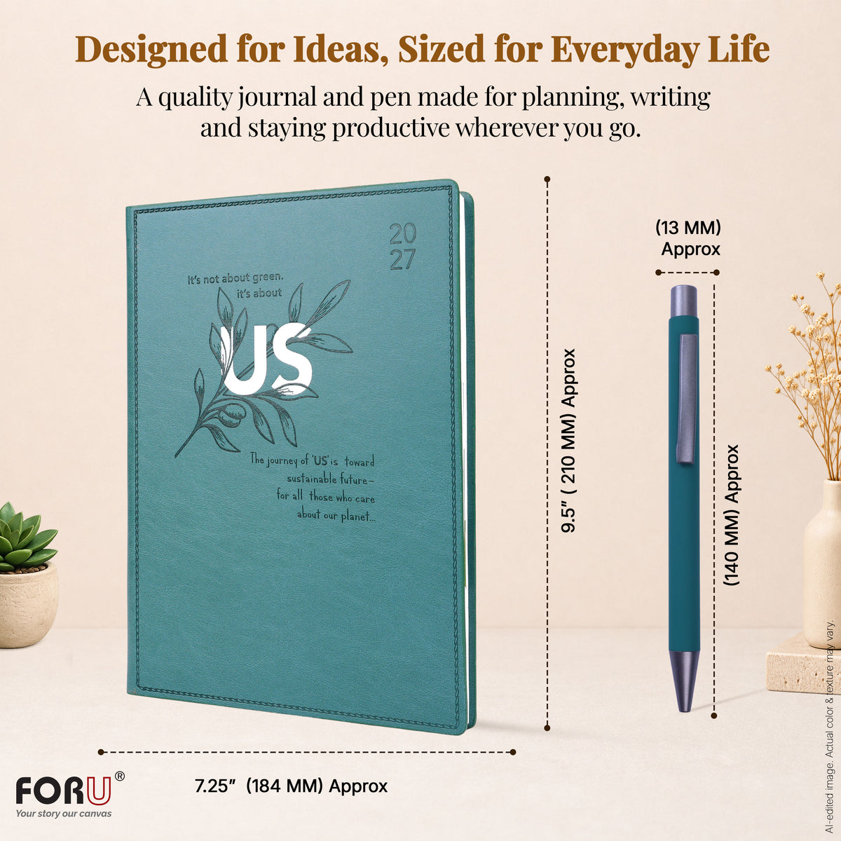 FORU Aim 2027 Theme Planner Diary Gift Set | Professional Diary & Pen Gift Box