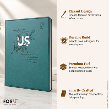 FORU Aim 2027 Theme Planner Diary Gift Set | Professional Diary & Pen Gift Box