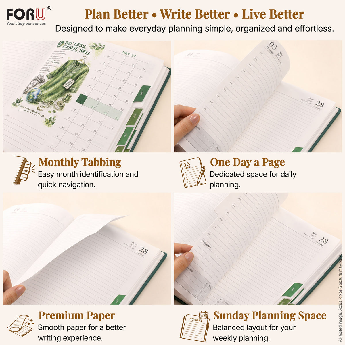 FORU Aim 2027 Theme Planner Diary Gift Set | Professional Diary & Pen Gift Box