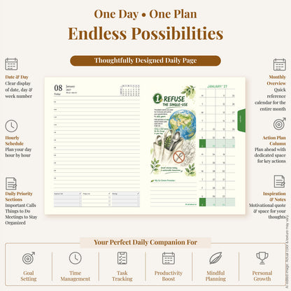 FORU Aim 2027 Theme Planner Diary Gift Set | Professional Diary & Pen Gift Box