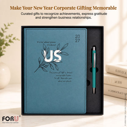 FORU Aim 2027 Theme Planner Diary Gift Set | Professional Diary & Pen Gift Box