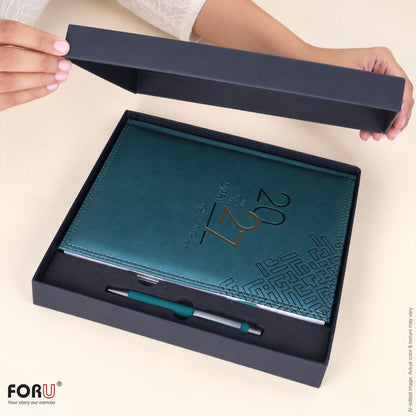 FORU Aim 2027 Theme Planner Diary Gift Set | Professional Diary & Pen Gift Box