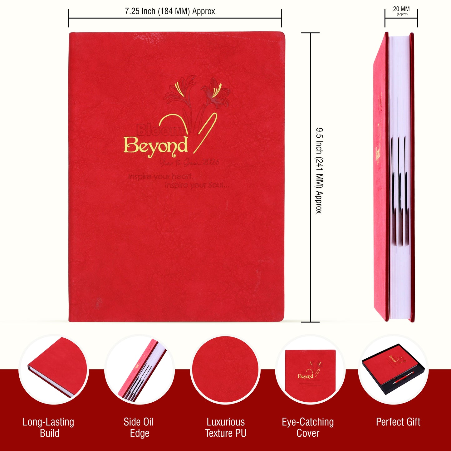 FOR U Zesta 2026 Christmas Gift Set | Premium Diary & Pen | Corporate Xmas Gift Box