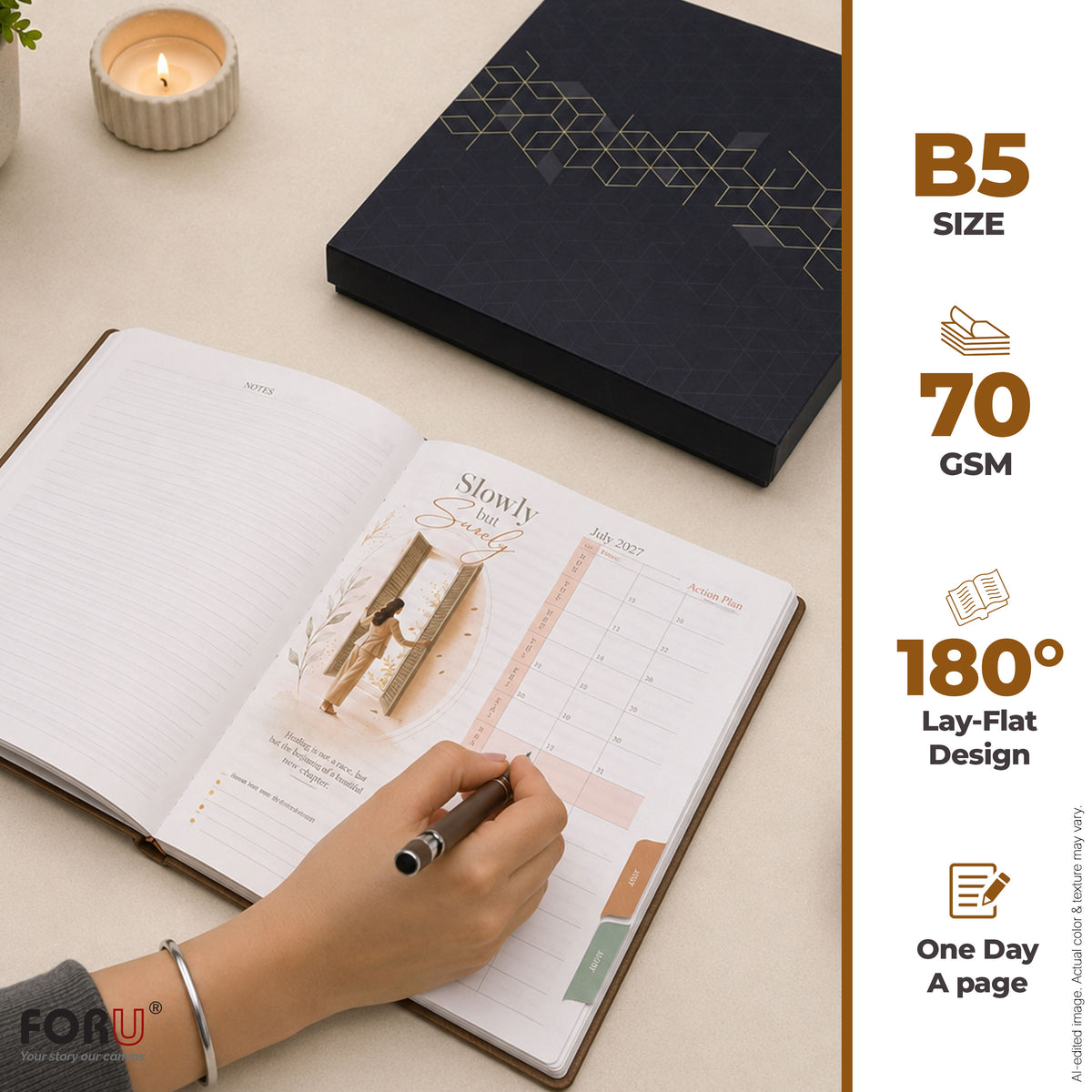 FOR U Zesta 2027 Christmas Gift Set | Premium Diary & Pen | Corporate Xmas Gift Box