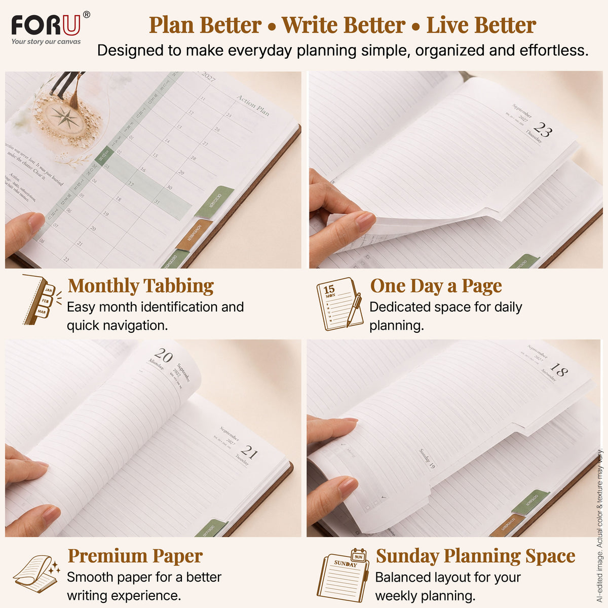 FOR U Zesta 2027 Christmas Gift Set | Premium Diary & Pen | Corporate Xmas Gift Box
