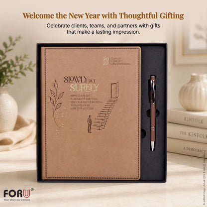 FOR U Zesta 2027 Christmas Gift Set | Premium Diary & Pen | Corporate Xmas Gift Box