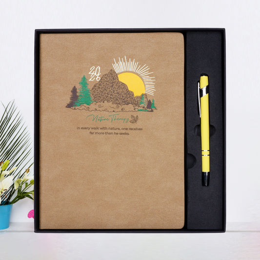 FOR U Muse 2026 Corporate Gift Set | 2 in 1 Diary & Pen New Year Gift Box