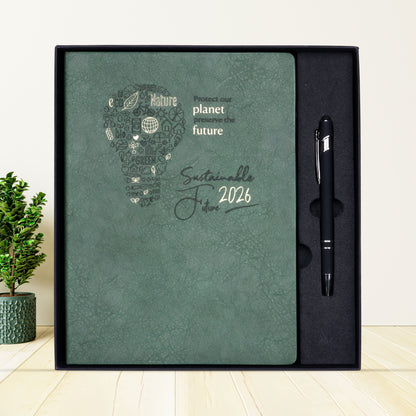 FORU 2026 Unique New Year Diary Gift Set | 2 in 1 Diary & Pen Combo