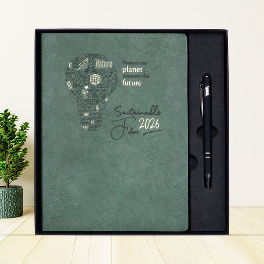FORU 2026 Unique New Year Diary Gift Set | 2 in 1 Diary & Pen Combo
