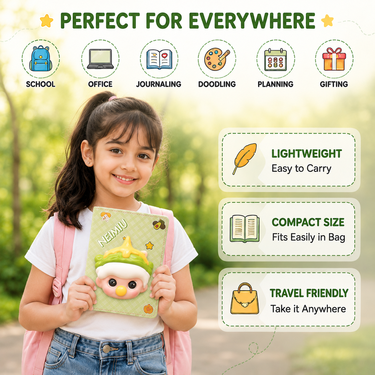 ForU Cute 3D Squishy Notebook For Stress Relief