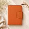 FOR U Zyric A5 Refillable Blank Journal - Card Holder, Magnetic Flap - Tan